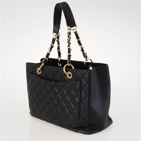 chanel tote leather bag|chanel large tote bag price.